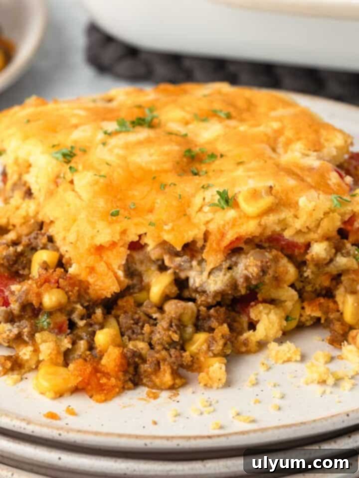 Ground Beef Jiffy Cornbread Casserole